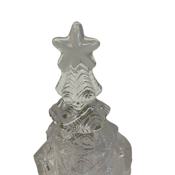 Christmas Candle Holder Frosted Glass Votive Holiday Decor Lead Crystal Tea - Picture 3 of 6